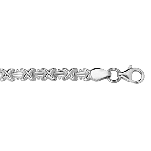 BRACELET ARGENT RHODIÉ 17CM
