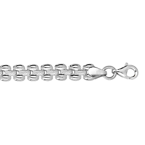 BRACELET ARGENT RHODIÉ FANTAISE 18CM