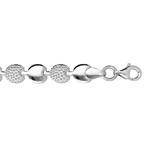 BRACELET ARGENT RHODIÉ FANTAISE 18CM