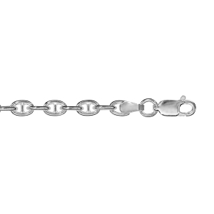 BRACELET ARGENT MAILLE MARINE 18CM