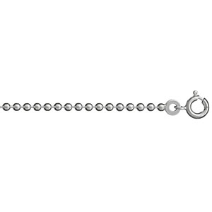 BRACELET MAILLE BOULE 18CM ARGENT