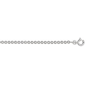BRACELET MAILLE BOULE 18CM ARGENT