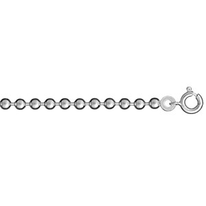 CHAINE BOULES 3MM  45CM ARGENT