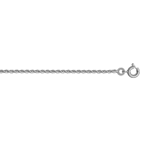 CHAINES CORDE 40CM ARGENT RHODIÉ
