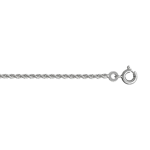 CHAINES CORDE 60CM ARGENT RHODIÉ