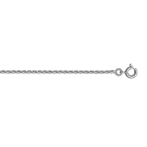 CHAINES CORDE 60CM ARGENT RHODIÉ