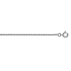 CHAINES CORDE 60CM ARGENT RHODIÉ