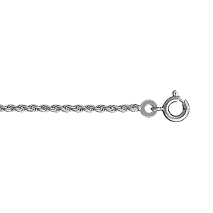 BRACELET CORDE 18CM ARGENT RHODIÉ