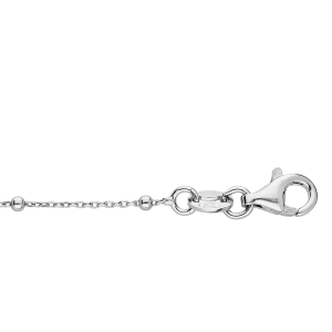 BRACELET ARGENT RHODIÉ FINE BOULES 15+3CM