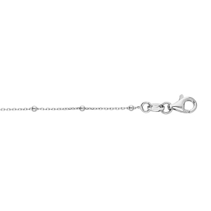 BRACELET ARGENT RHODIÉ FINE BOULES 15+3CM