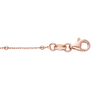 BRACELET ARGENT ET DORURE ROSE FINE BOULES 15+3CM