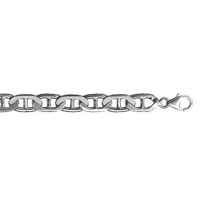 COLLIER GROSSE MARINE 55CM VEIL ARGENT