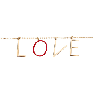 BRACELET ARGENT ET DORURE JAUNE LOVE 16+3CM