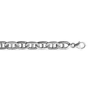 BRACELET GROSSE MARINE 21CM VIEIL ARGENT