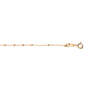 BRACELET ARGENT ET DORURE JAUNE BOULES 16+3CM