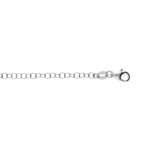 BRACELET ARGENT RHODIÉ CHAINE JASERON 18CM RÉGLABLE