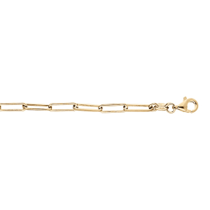 BRACELET ARGENT ET DORURE JAUNE MAILLE RECTANGUULAIRE 16+3CM