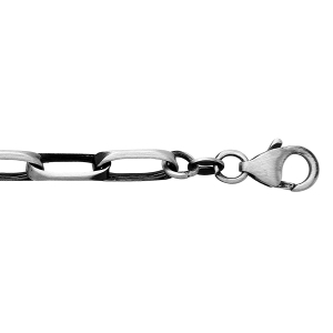 BRACELET ARGENT PATINÉ MAILLE RECTANGULAIRE  20CM