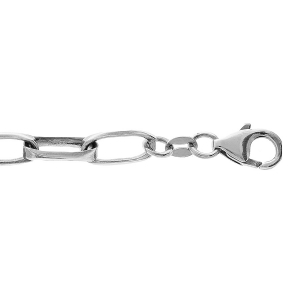 BRACELET ARGENT PASSIVÉ MAILLE RECTANGULAIRE  20CM