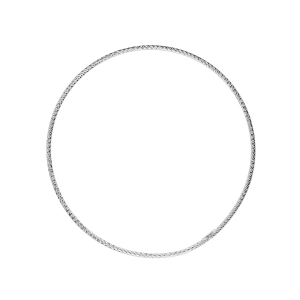 BRACELET ARGENT RHODIÉ JONC FIL 1,5MM DIAMANTÉ 66MM