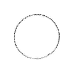 BRACELET ARGENT RHODIÉ JONC FIL 2,00MM DIAMANTÉ 62MM