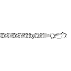 BRACELET MAILLE TRESSE SOUPLE 18CM ARGENT