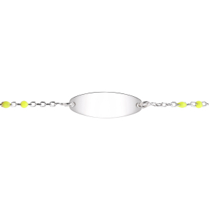 IDENTITÉ BEBE RÉSINE PLAQUE OVALE MULTICOLORE DEGRADÉ ROSE VERT ARGENT RHODIÉ 13+2CM