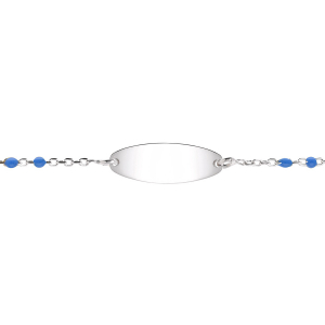 IDENTITÉ BEBE RÉSINE PLAQUE OVALE MULTICOLORE DEGRADÉ BLEU VERT ARGENT RHODIÉ   13+2CM