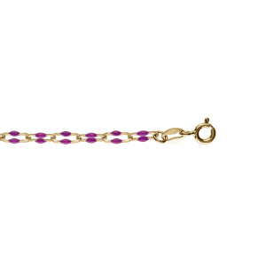 BRACELET ARGENT DORÉ OLIVES RÉSINE VIOLET TRANSLUCIDE 15+3CM