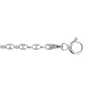 BRACELET ARGENT PETIT GRAIN DE CAFE 18CM