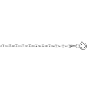 BRACELET ARGENT PETIT GRAIN DE CAFE 18CM