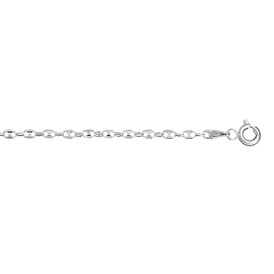 BRACELET ARGENT PETIT GRAIN DE CAFE 18CM