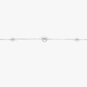 BRACELET ARGENT RHODIÉ BOULES 16+3CM