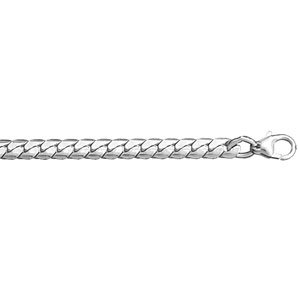 CHAINE SERPENT ARGENT RHODIÉ 45CM