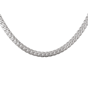 CHAINE SERPENT ARGENT RHODIÉ 45CM