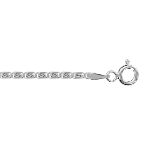 BRACELET ARGENT MOTIF S 18CM
