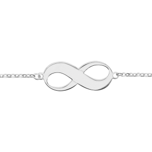 BRACELET ARGENT MOTIF INFINI A GRAVER 16+3CM