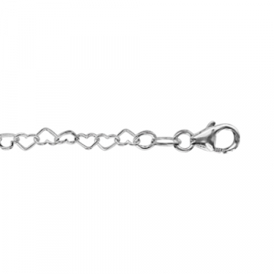 BRACELET ARGENT MULTI COEURS 13+2CM