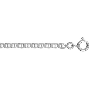 CHAINE ARGENT RHODIÉ MARINE 3MM  45CM
