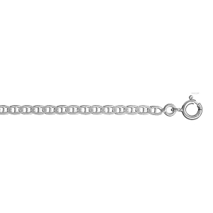 CHAINE ARGENT RHODIÉ MARINE 3MM  45CM
