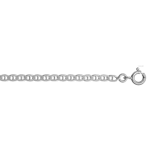 CHAINE ARGENT RHODIÉ MARINE 3MM  45CM