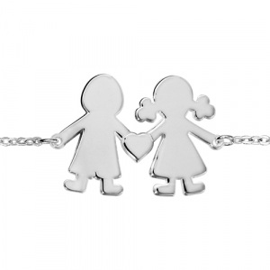 BRACELET ARGENT PASSIVE FILLE/GARCON 16+3CM