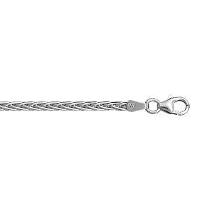 BRACELET MAILLE PALMIER ARGENT RHODIÉ 18CM