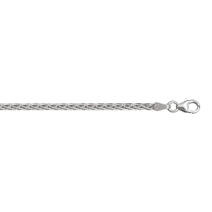 BRACELET MAILLE PALMIER ARGENT RHODIÉ 18CM