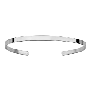 BRACELET ARGENT RHODIÉ ESCLAVE OUVERT RUBAN 3MM DIAM 60 PAR 47MM