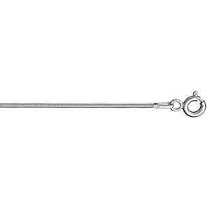 COLLIER  TUBE ROND DIAM 1 MM EN 40CM ARGENT