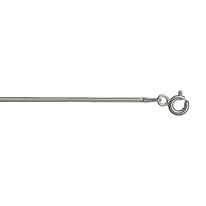 COLLIER MAILLE TUBE ROND DIAM 1,20MM EN 50CM ARGENT