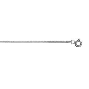 COLLIER MAILLE TUBE ROND DIAM 1,20MM EN 50CM ARGENT