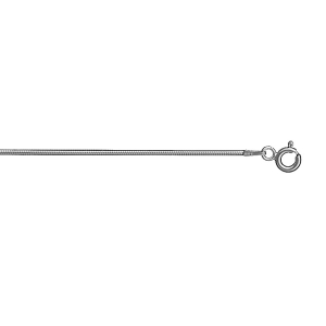 COLLIER MAILLE TUBE ROND DIAM 1,20MM EN 60CM ARGENT
