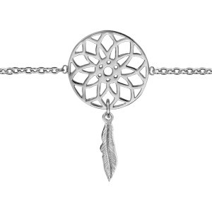 BRACELET ARGENT RHODIÉ ATTRAPE REVE 16+2CM